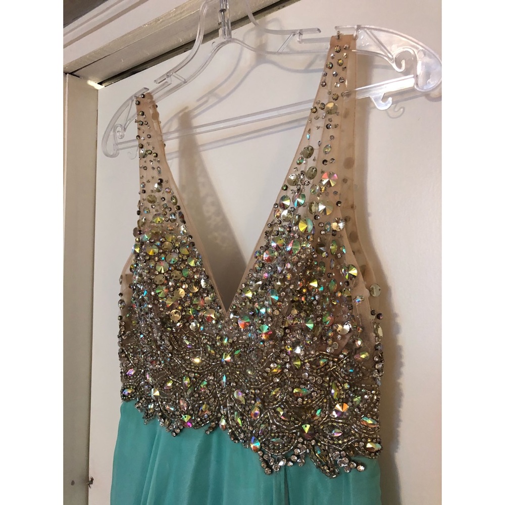 Aqua prom dress